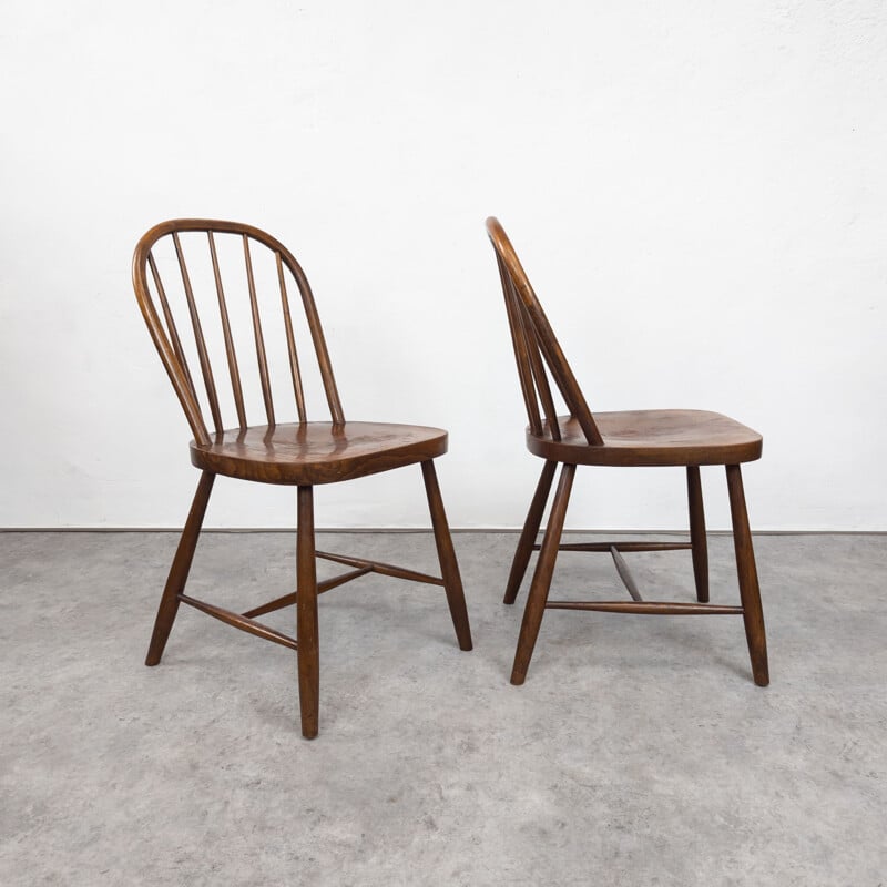 Juego de 4 sillas vintage Thonet B 936 de Josef Frank para Haus