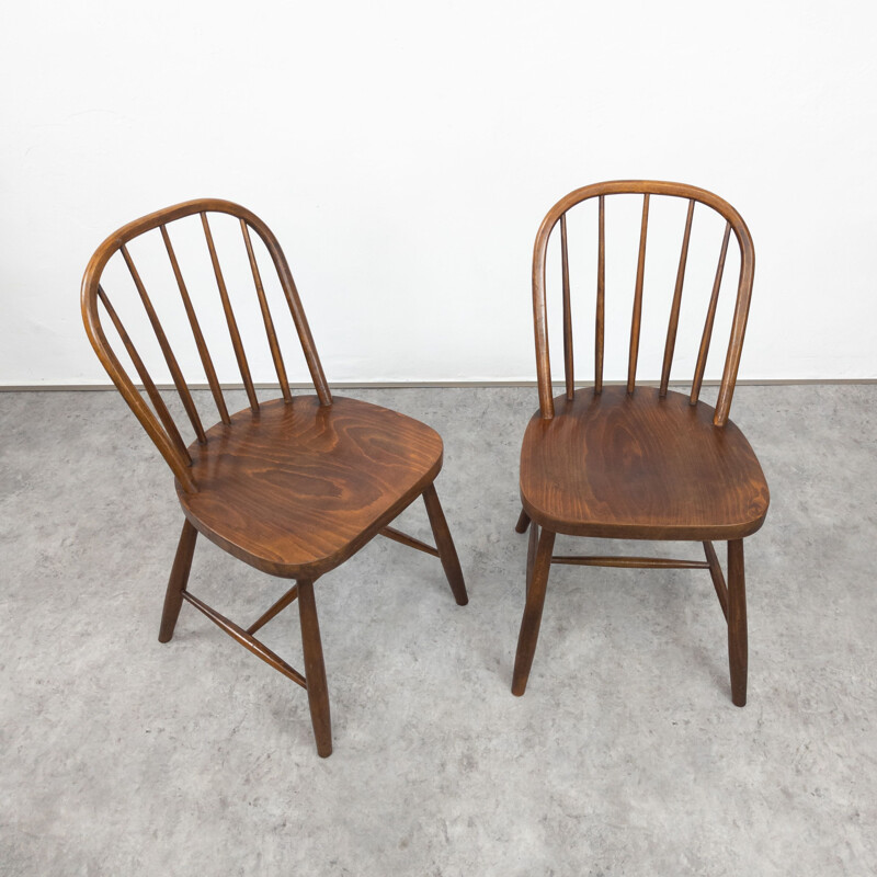 Set van 4 vintage Thonet B 936 stoelen van Josef Frank voor Haus