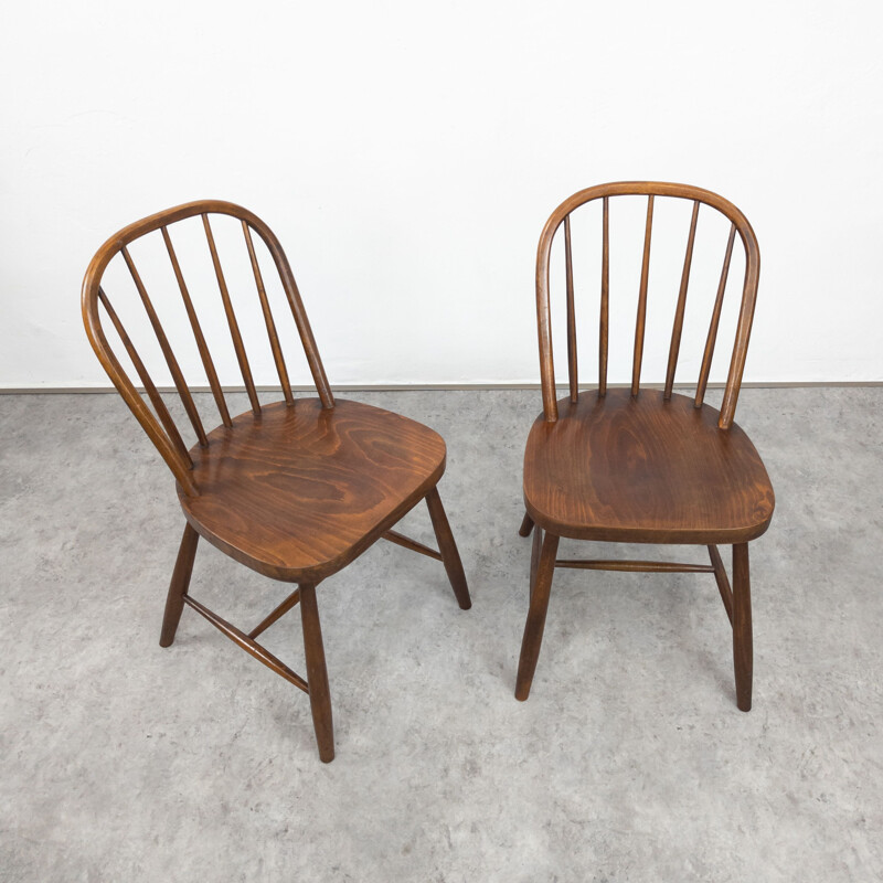 Juego de 4 sillas vintage Thonet B 936 de Josef Frank para Haus