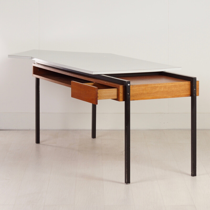 "My Home Bas van Pelt" desk in teak, metal and formica, - 1950s