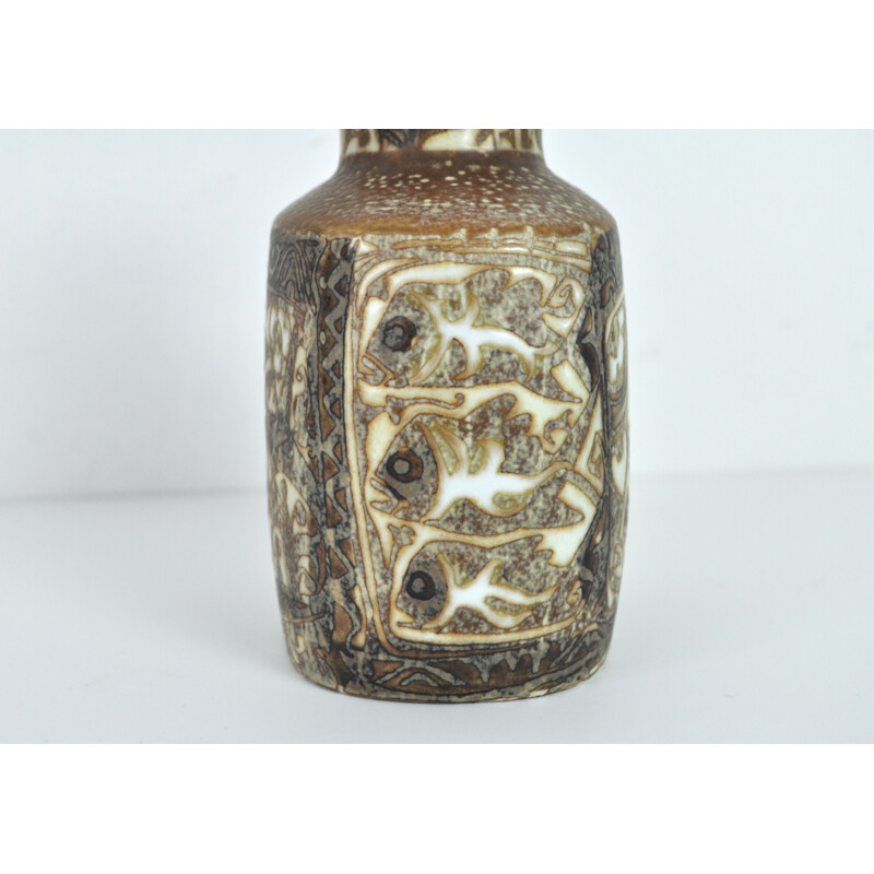 Vintage Baca Vase aus Fajance von Nils Thorsson für Royal Copenhagen, Dänemark 1960