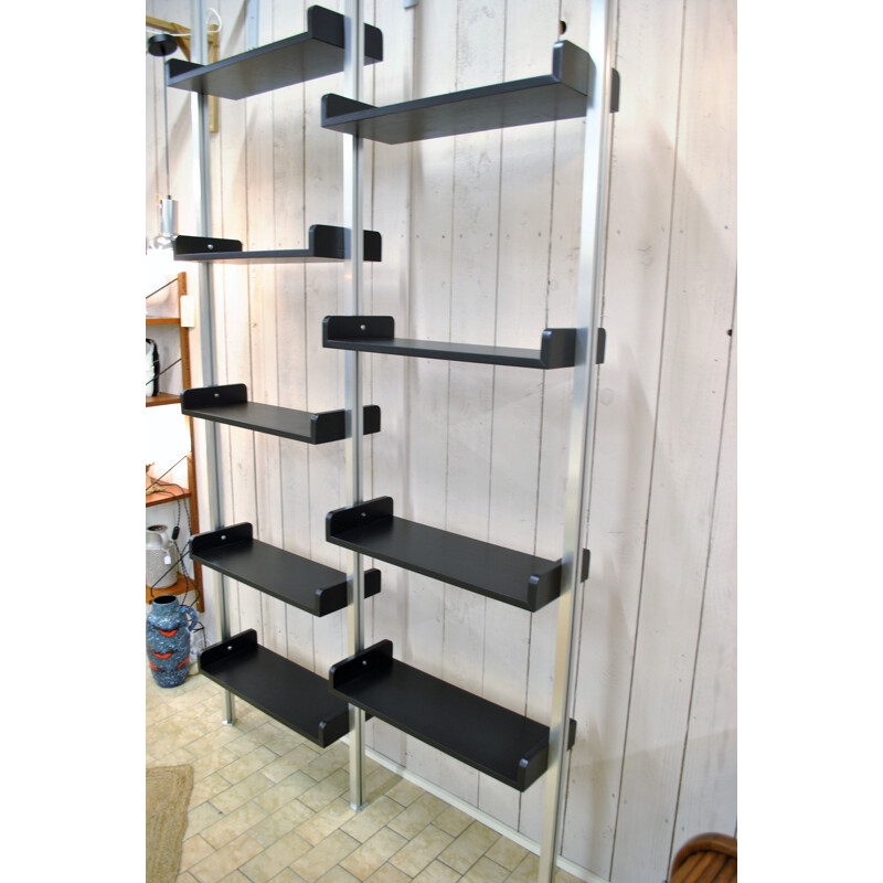 Vintage aluminum shelves by Roche Bobois ,1970