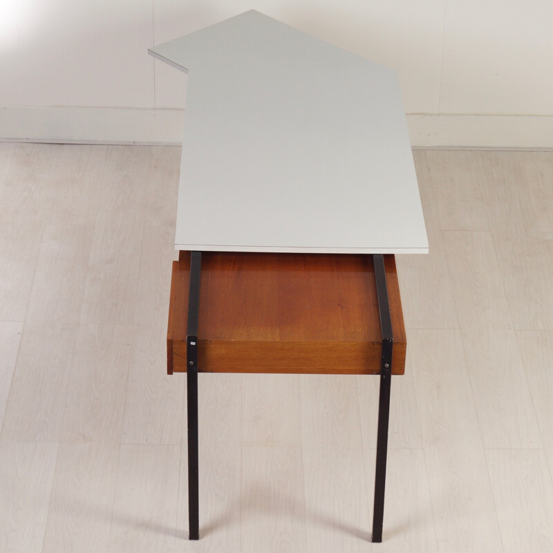 "My Home Bas van Pelt" desk in teak, metal and formica, - 1950s