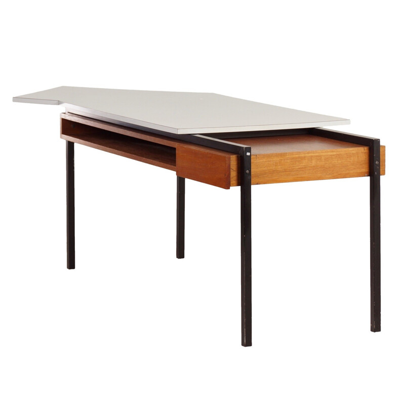 "My Home Bas van Pelt" desk in teak, metal and formica, - 1950s