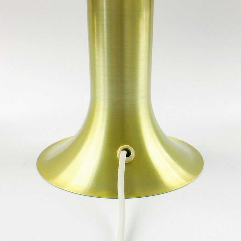 Vintage Bn-25 brushed aluminum mushroom table lamp by Hans Agne Jakobsson for Markaryd, Sweden 1960