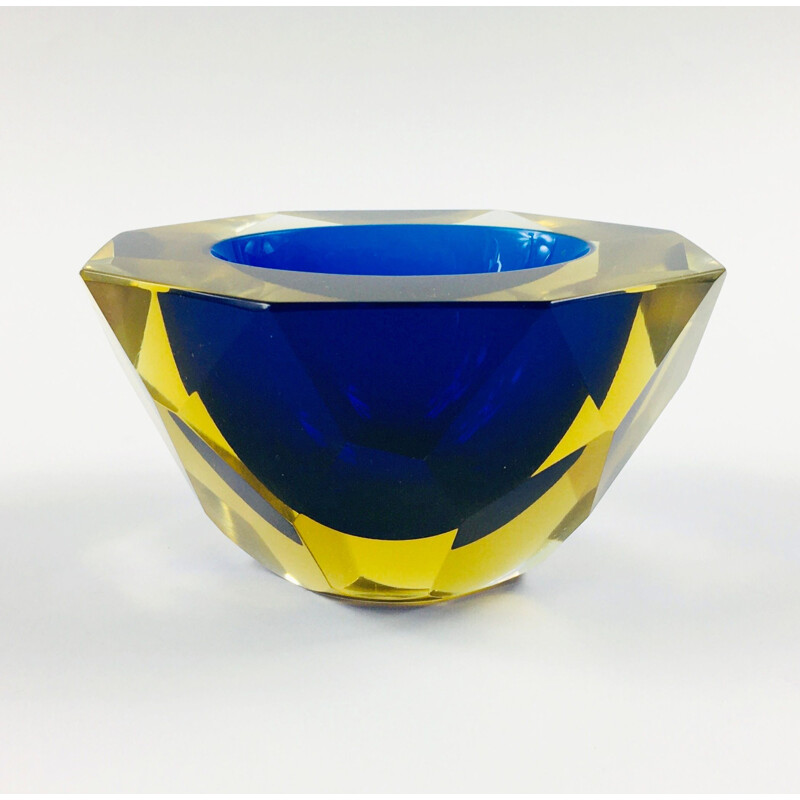 Cendrier vintage en verre de Murano par Alessandro Mandruzzato, Italie 1970