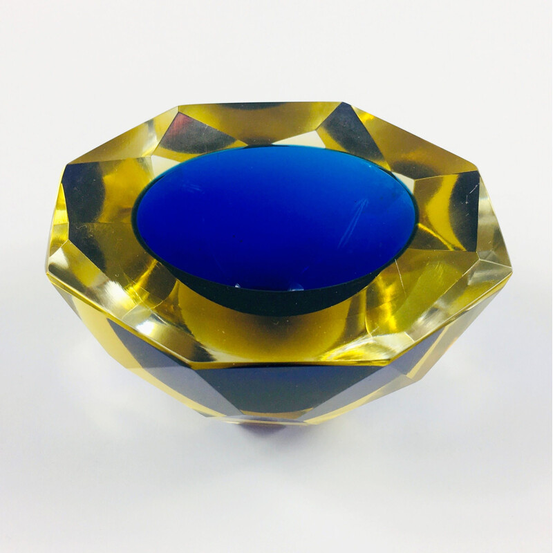 Cendrier vintage en verre de Murano par Alessandro Mandruzzato, Italie 1970