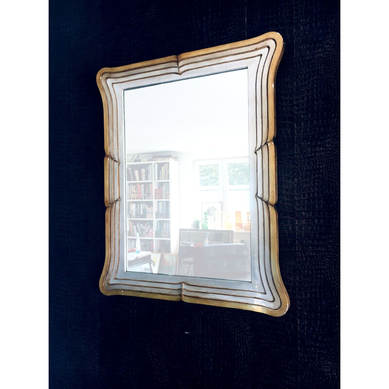 Miroir Foldout vintage de Deknudt Mirrors, Belgique 1970