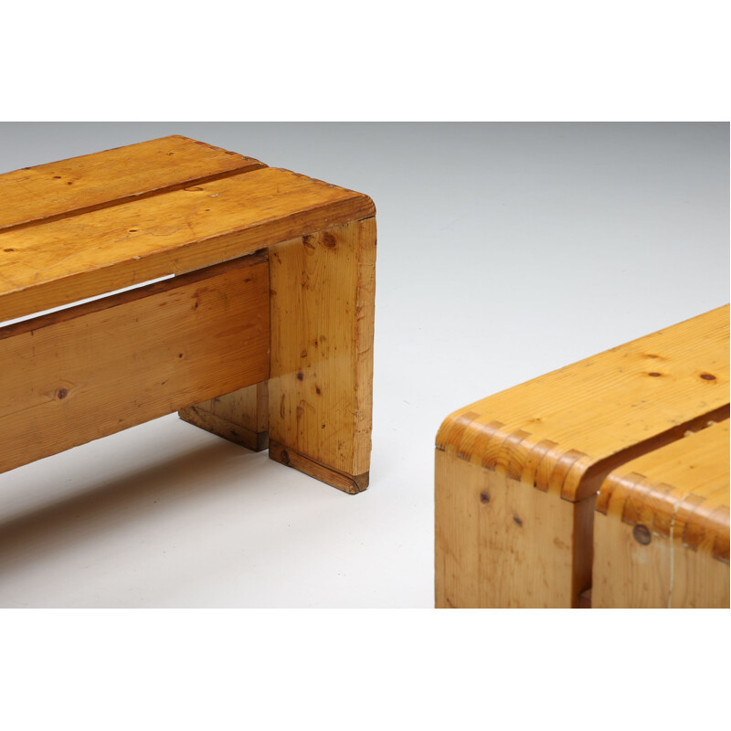 Vintage bench by Charlotte Perriand for Les Arcs, 1960s