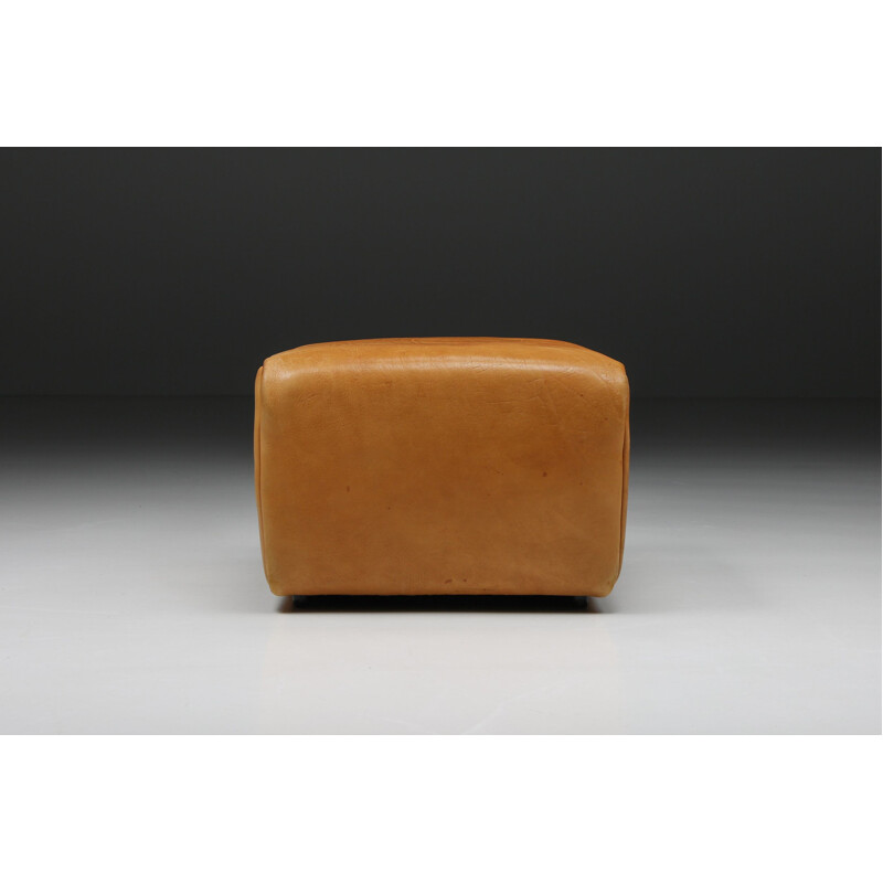 Pouf vintage Ds 47 en cuir par De Sede, 1970