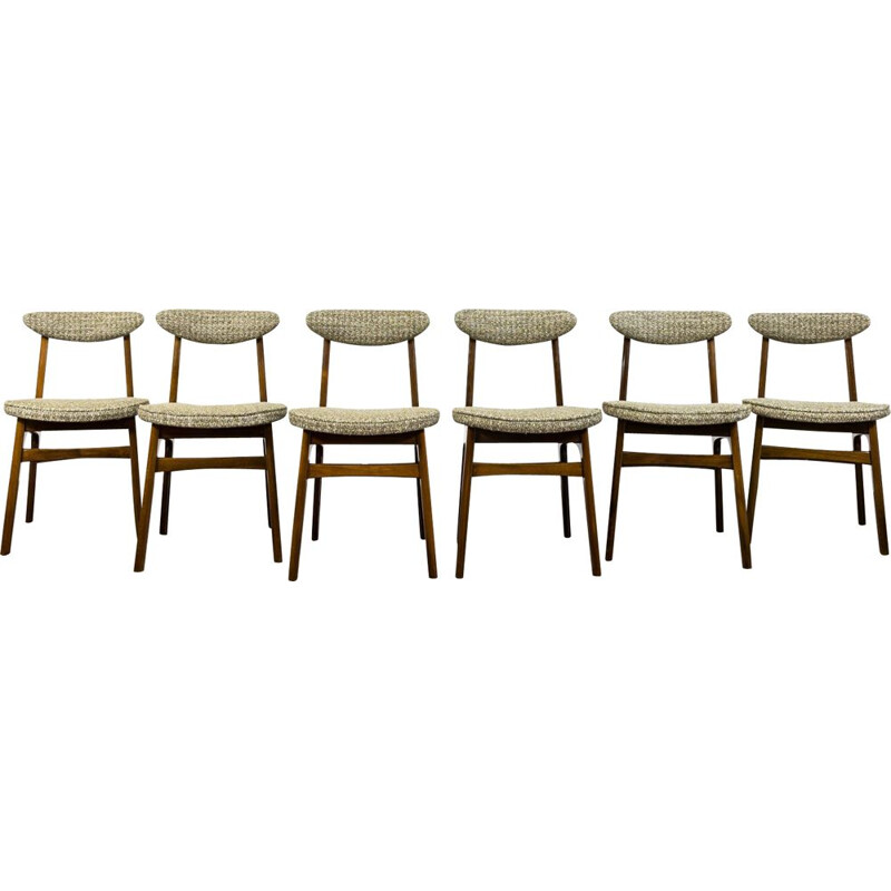 Ensemble de 6 chaises vintage type 200 190 par Rajmund Teofil Hałas, Pologne 1960