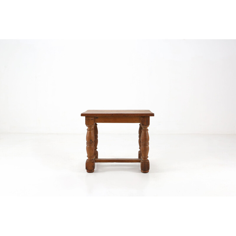 Vintage oak wooden side table, 1850