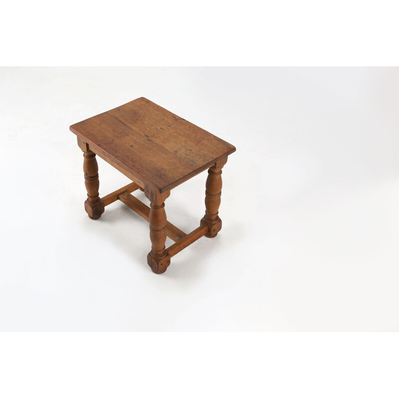 Vintage oak wooden side table, 1850