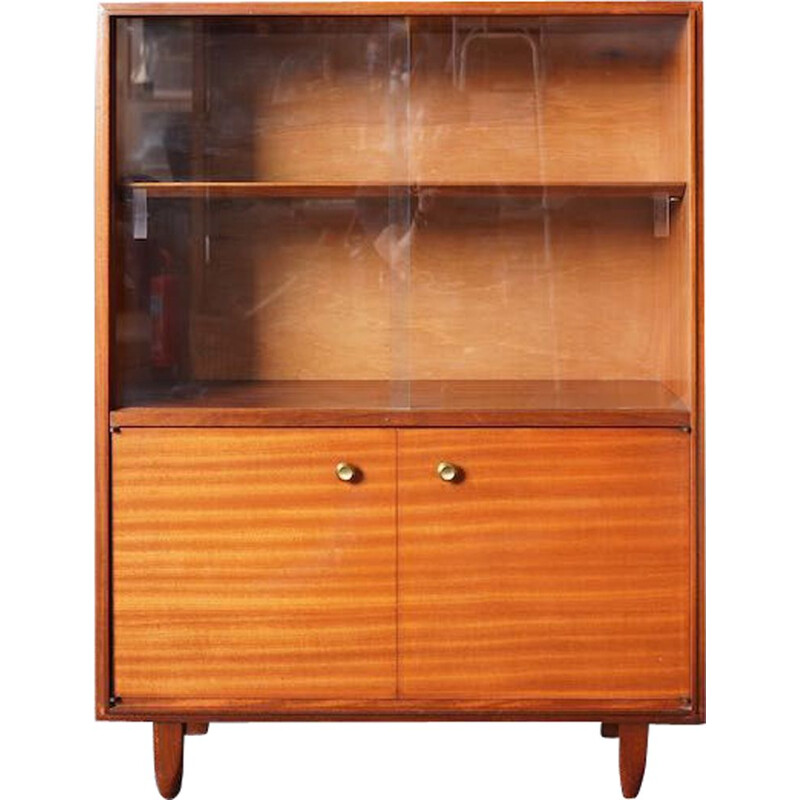 Mid century Multi-Width teak display cabinet by Herbert Gibbs