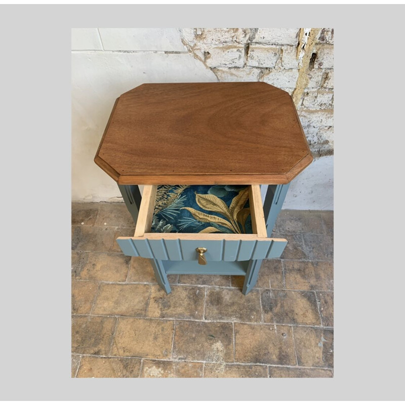 Vintage Art Deco side table in stained wood