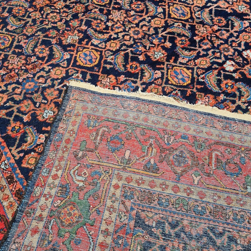 Vintage hand knotted TabrizHamadan rug, 1960s