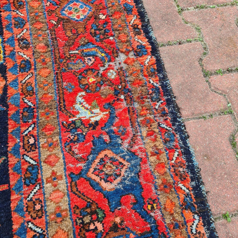 Vintage hand knotted TabrizHamadan rug, 1960s