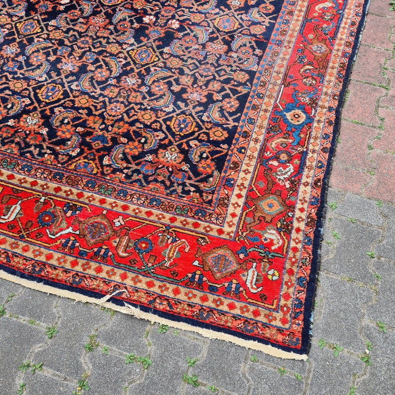 Vintage hand knotted TabrizHamadan rug, 1960s