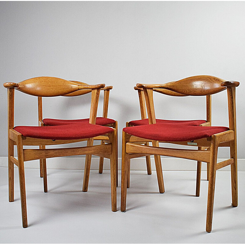 Set of 4 vintage chairs model 49 by E. Kirkegaard for Høng Stolefabrik, Denmark 1960s
