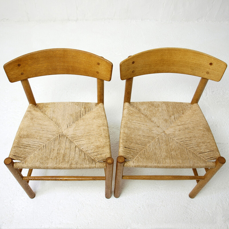 Set of 6 "J39" oak chairs, Borge MOGENSEN - 1950s