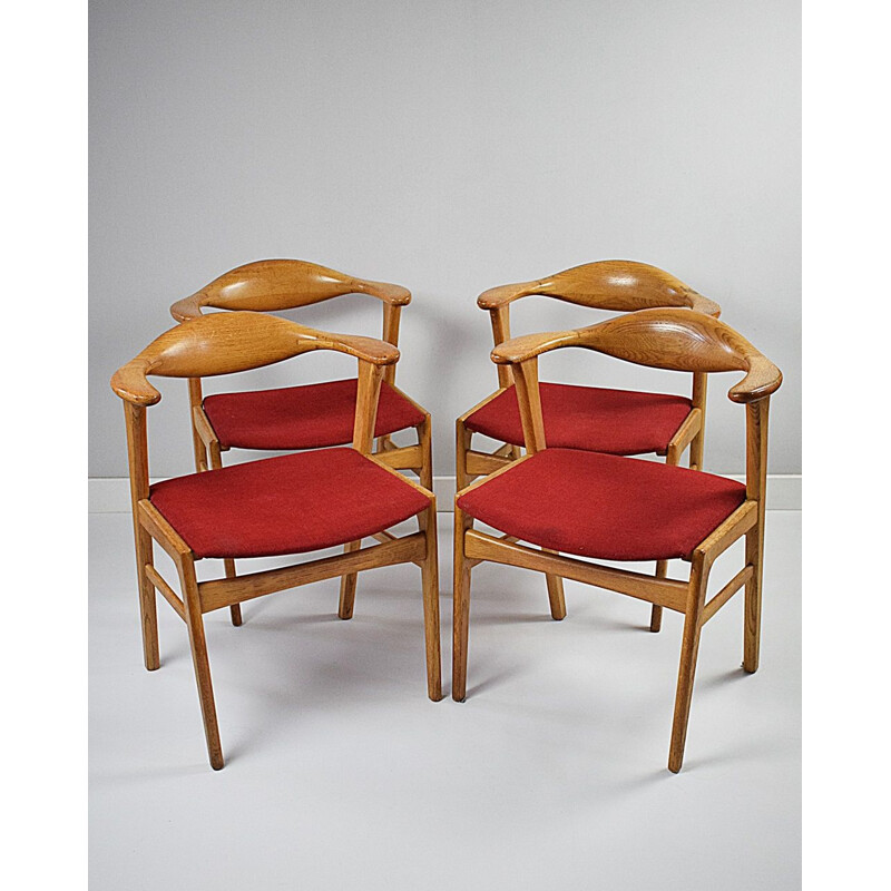 Ensemble de 4 chaises vintage modèle 49 par E. Kirkegaard pour Høng Stolefabrik, Danemark 1960