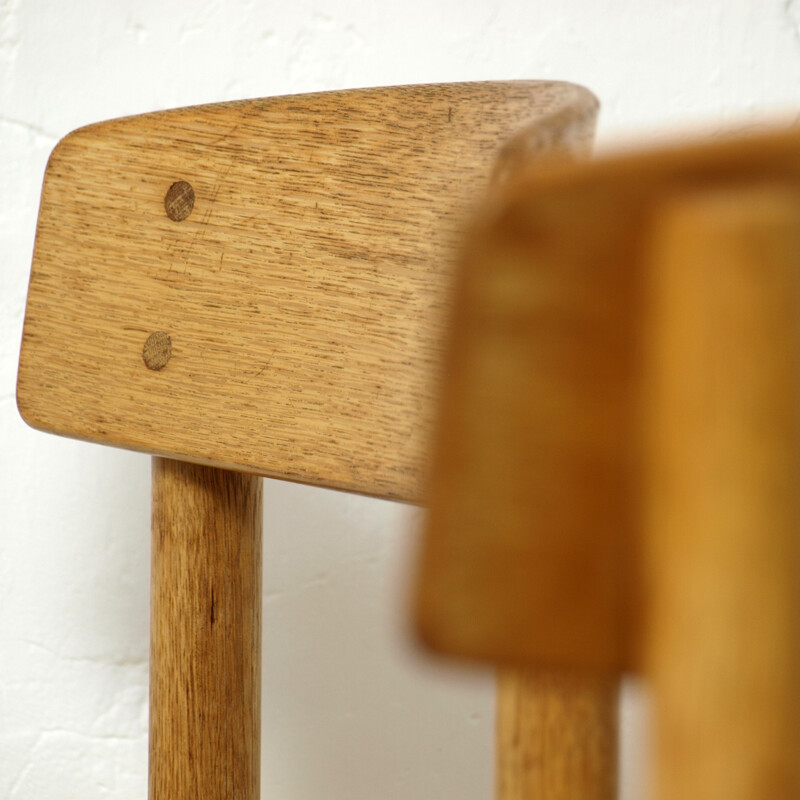 Set of 6 "J39" oak chairs, Borge MOGENSEN - 1950s