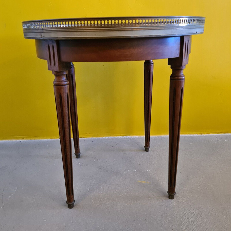 Vintage mahogany side table with marble top