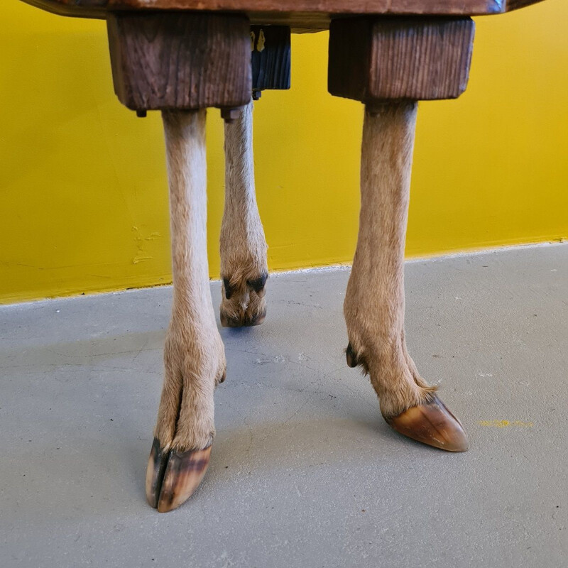 Vintage stool with deer legs, 1960s
