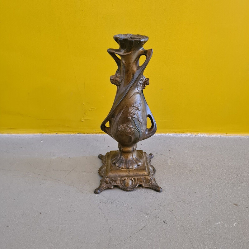 French vintage Art Nouveau vase by C. Bonnefond, 1900