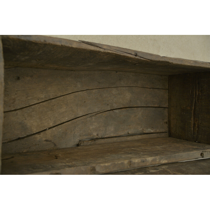 Vintage medieval carved oakwood chest