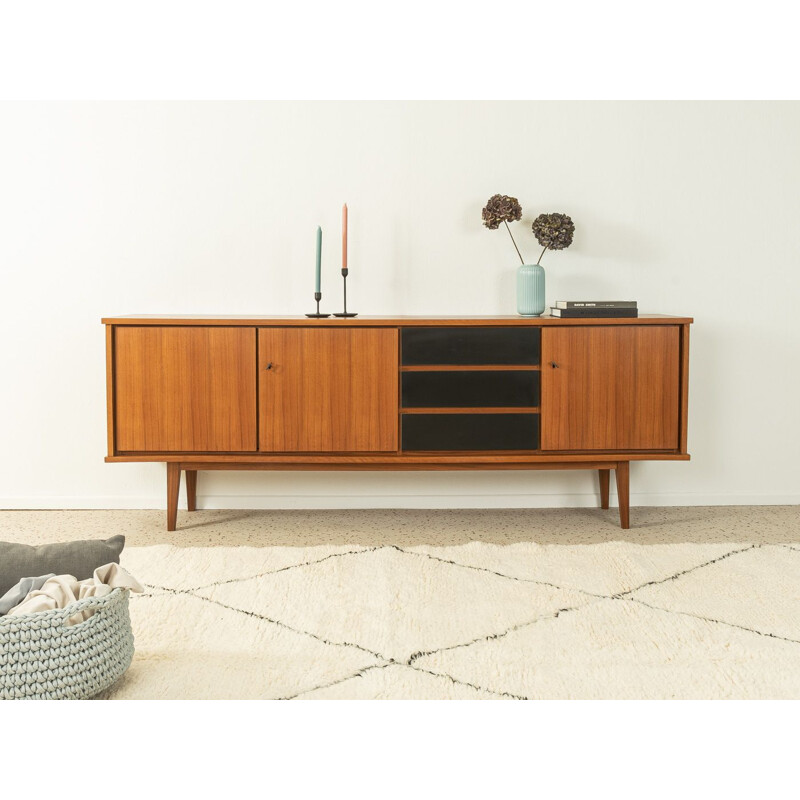 Vintage walnut sideboard with three doors, Germany 1960s