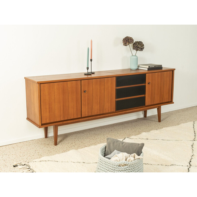 Vintage walnut sideboard with three doors, Germany 1960s