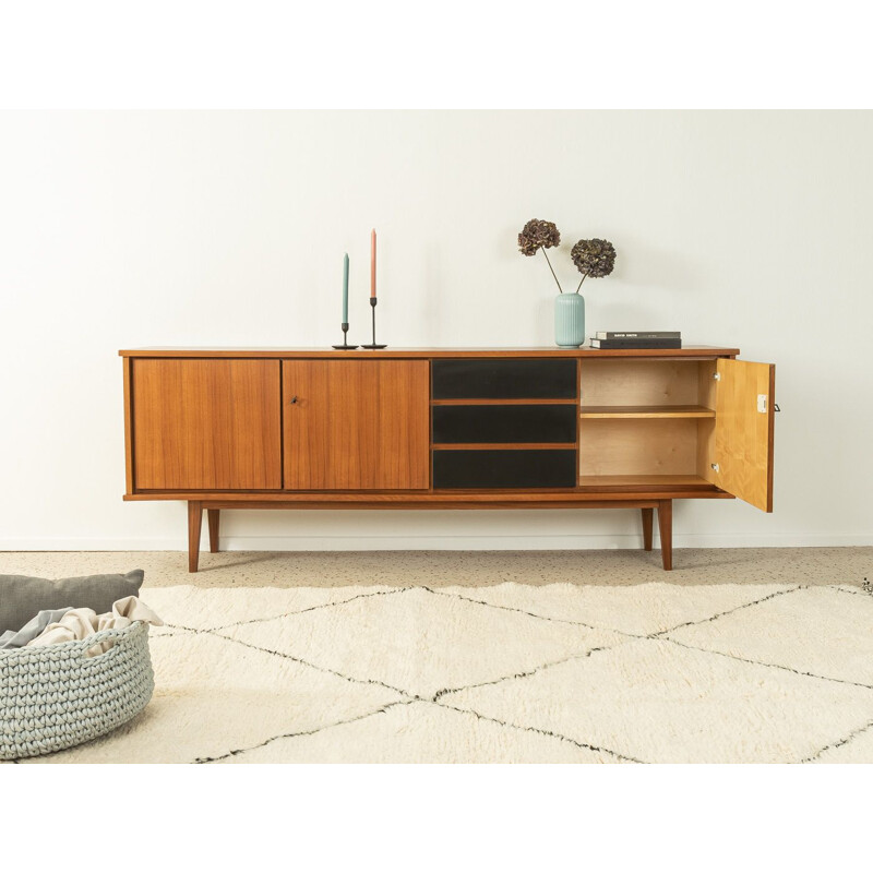 Vintage walnut sideboard with three doors, Germany 1960s