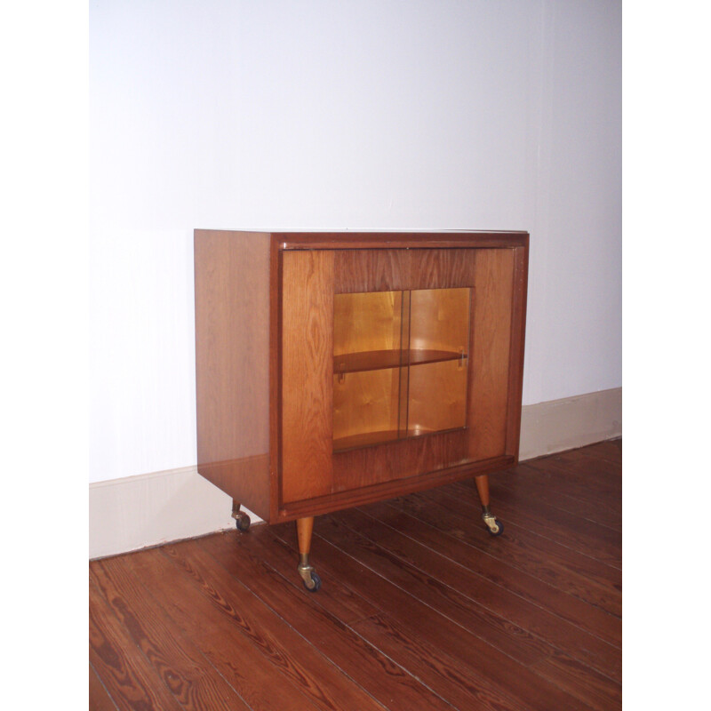 Mid-century oak and formica bar - 1950s