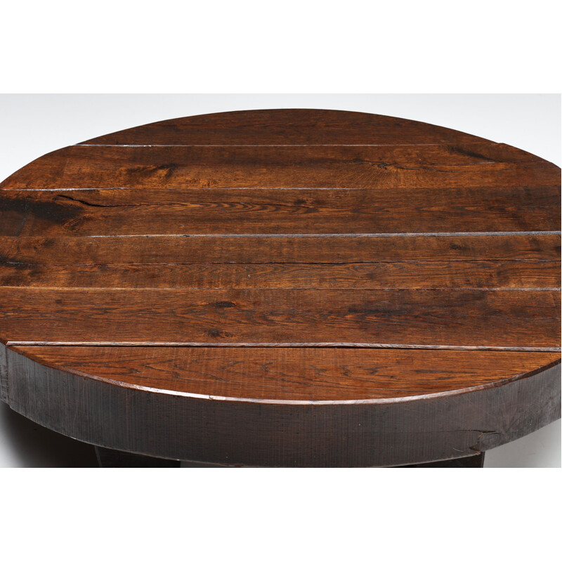 Vintage solid wood Wabi-Sabi coffee table, 1950s