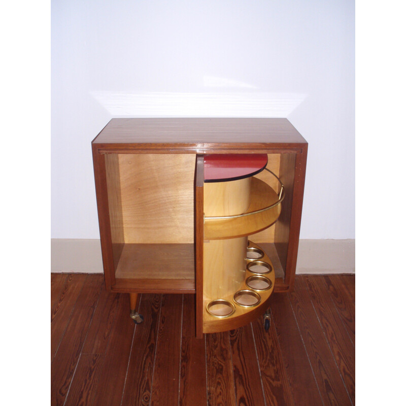 Mid-century oak and formica bar - 1950s