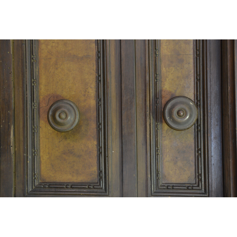 Vintage walnut chest of 4 drawers, Italy 1930