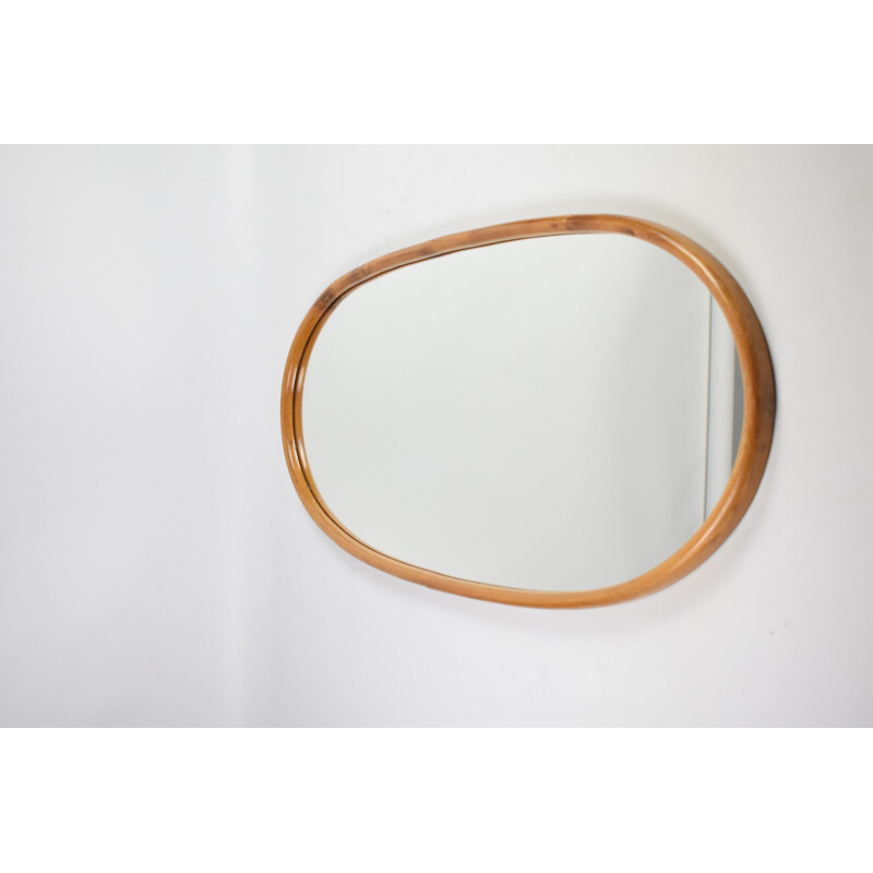 Vintage mirror in a bent frame, 1970s