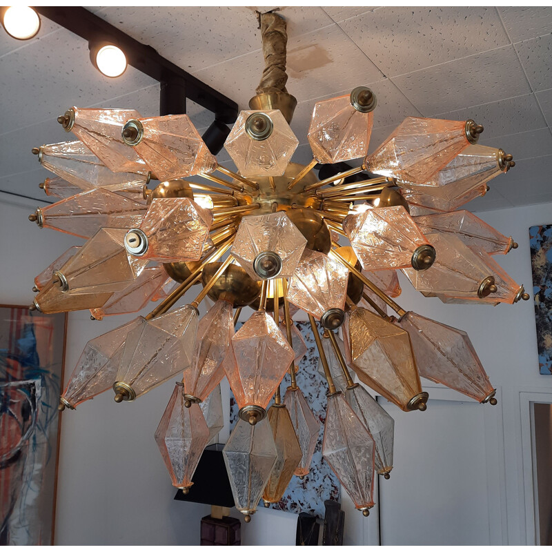 Vintage Italian Murano glass chandelier, 1960