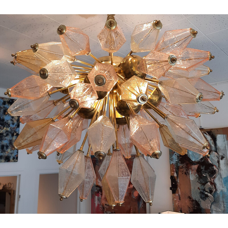 Vintage Italian Murano glass chandelier, 1960