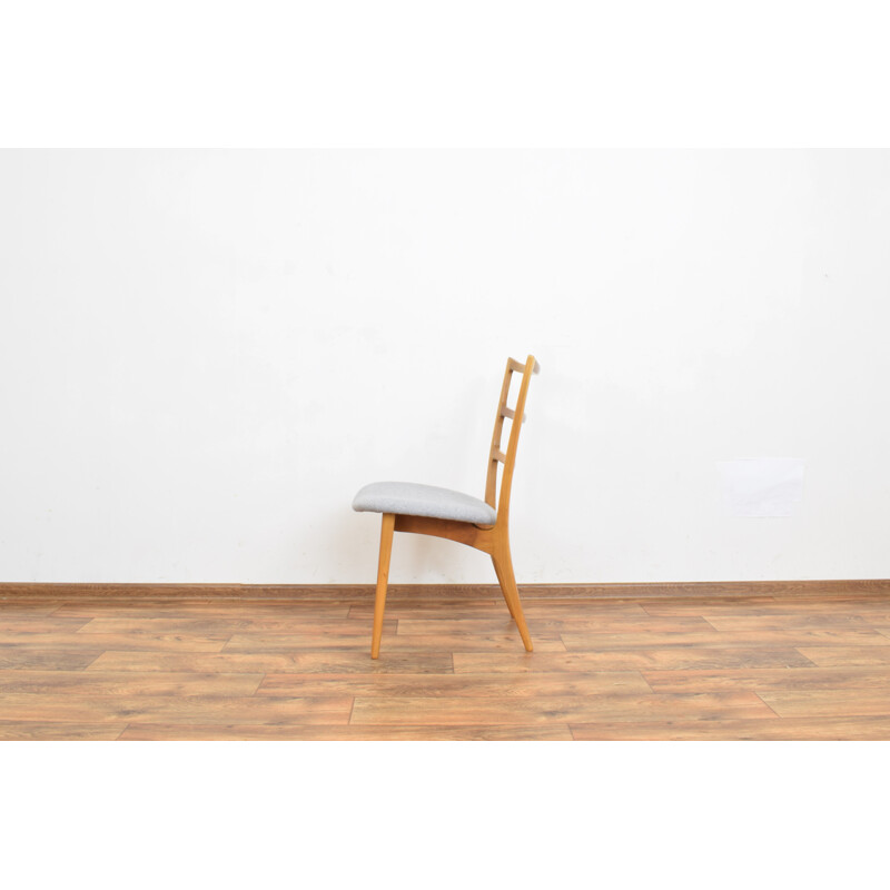 Juego de 6 sillas vintage de madera de cerezo de Marian Grabińskich, Alemania 1960