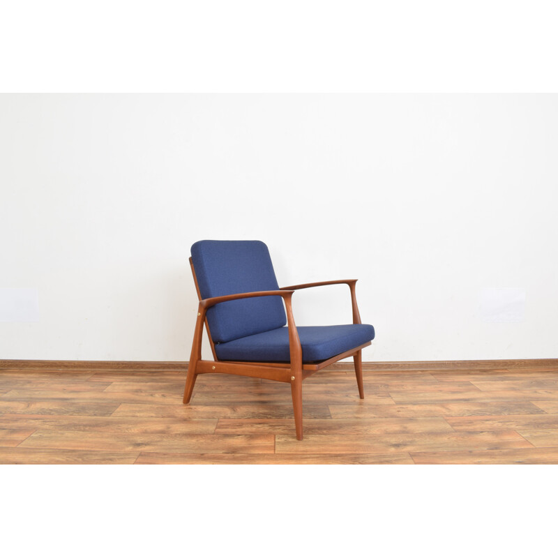 Sillón danés vintage de madera de cerezo, 1960