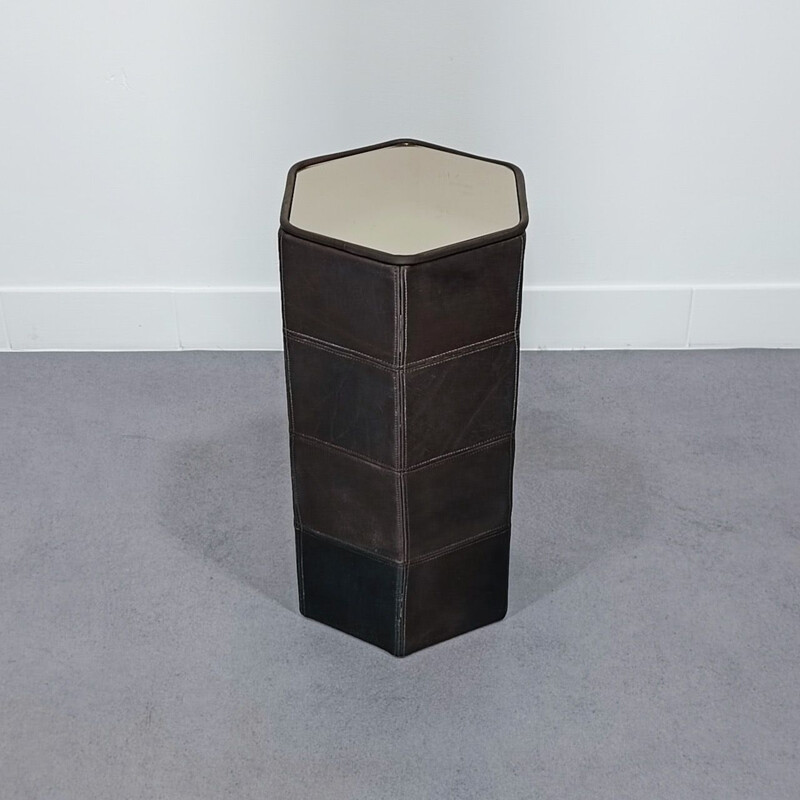 Vintage leather column series Dd47 by De Sede, Switzerland 1970