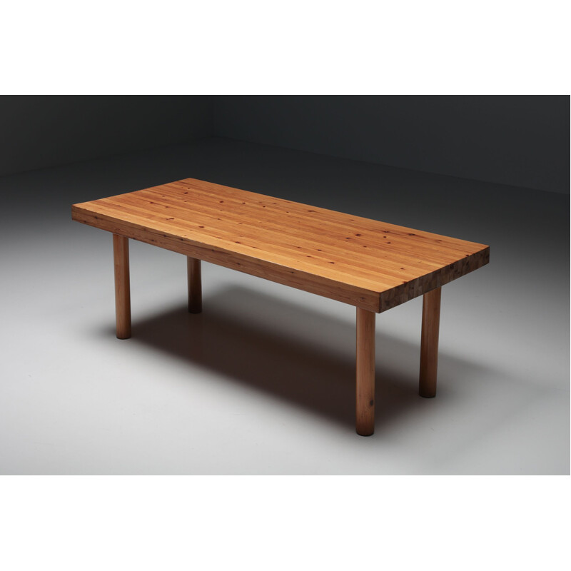 Vintage pine dining table by Rainer Daumiller, 1970s