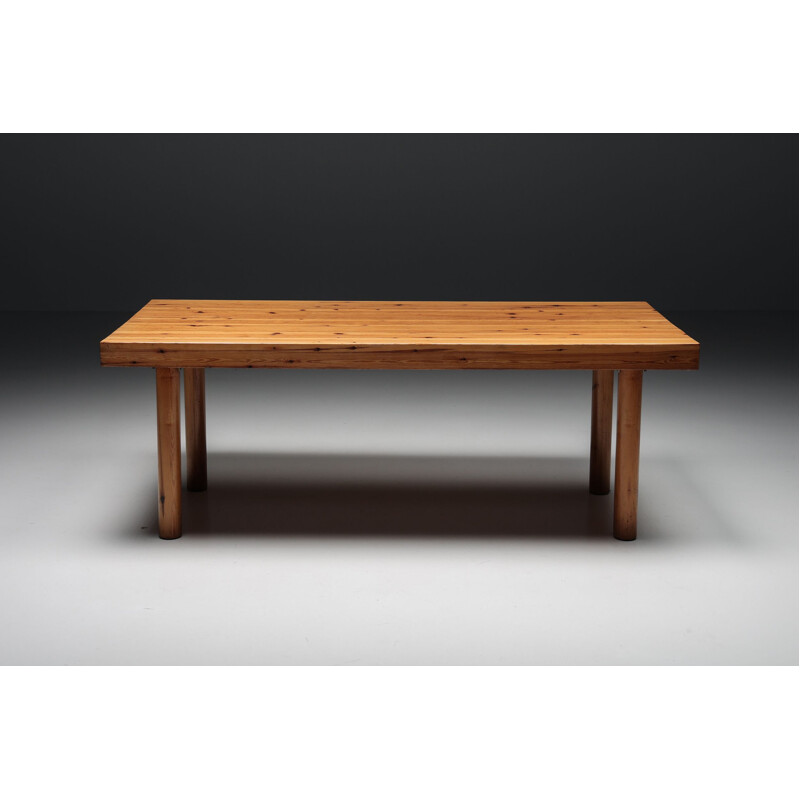 Vintage pine dining table by Rainer Daumiller, 1970s