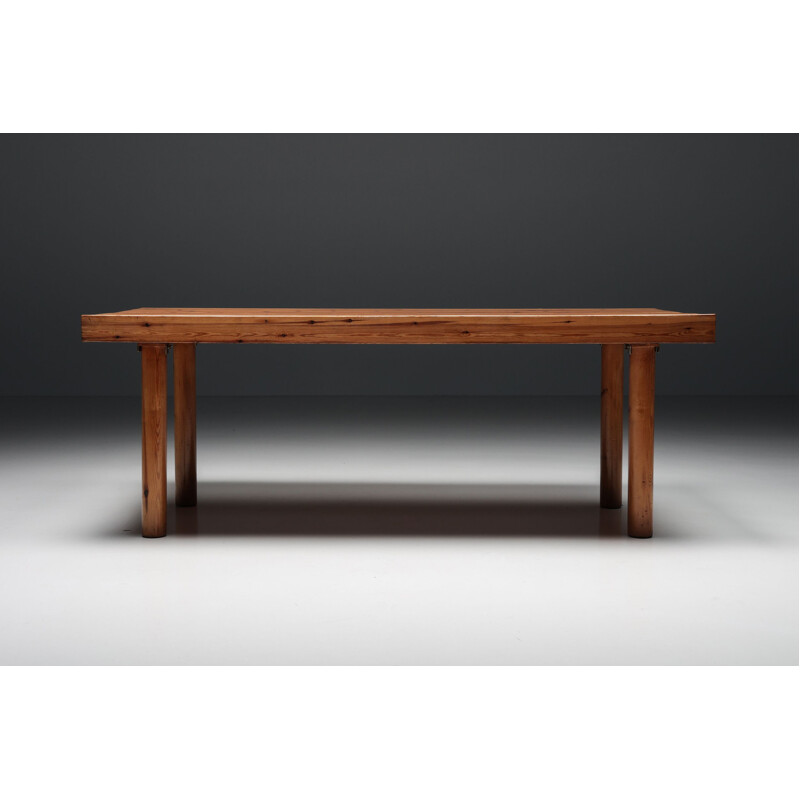 Vintage pine dining table by Rainer Daumiller, 1970s