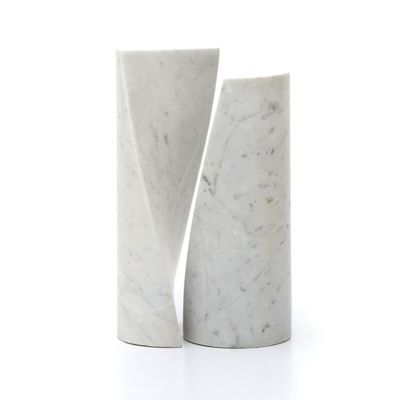 Pair of vintage marble sculptures by Jiro Sugawara, 1970s