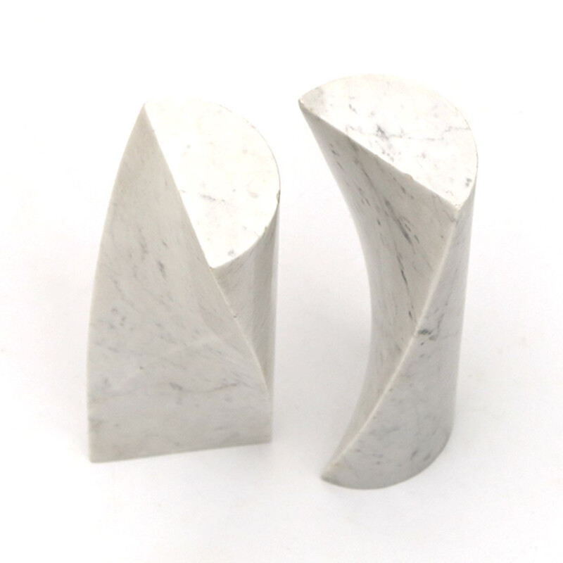 Pair of vintage marble sculptures by Jiro Sugawara, 1970s