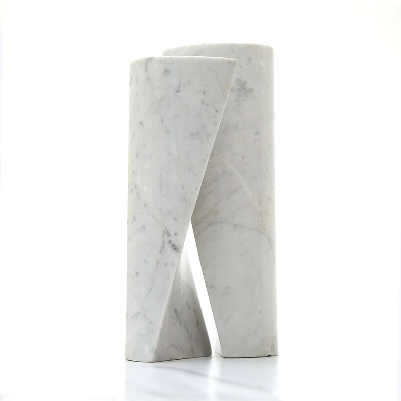 Pair of vintage marble sculptures by Jiro Sugawara, 1970s