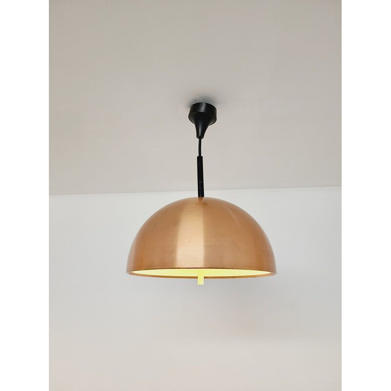 Scandinavian vintage copper pendant lamp, 1970